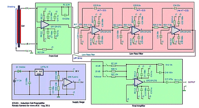 схема предварительной обработки сигнала датчика ICS101
