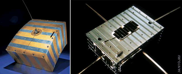 первые радиолюбительские спутники связи OSCAR-1 и OSCAR-3