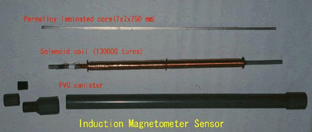 конструкция датчика индукционного магнетометра комплекса HAARP
