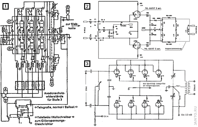 примеры схем усилителей мощности ламповых VLF передатчиков